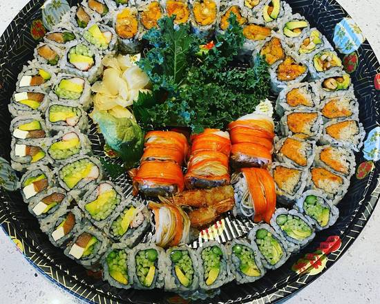 Order Eight Rolls Party Tray food online from Ahi Sushi store, Omaha on bringmethat.com