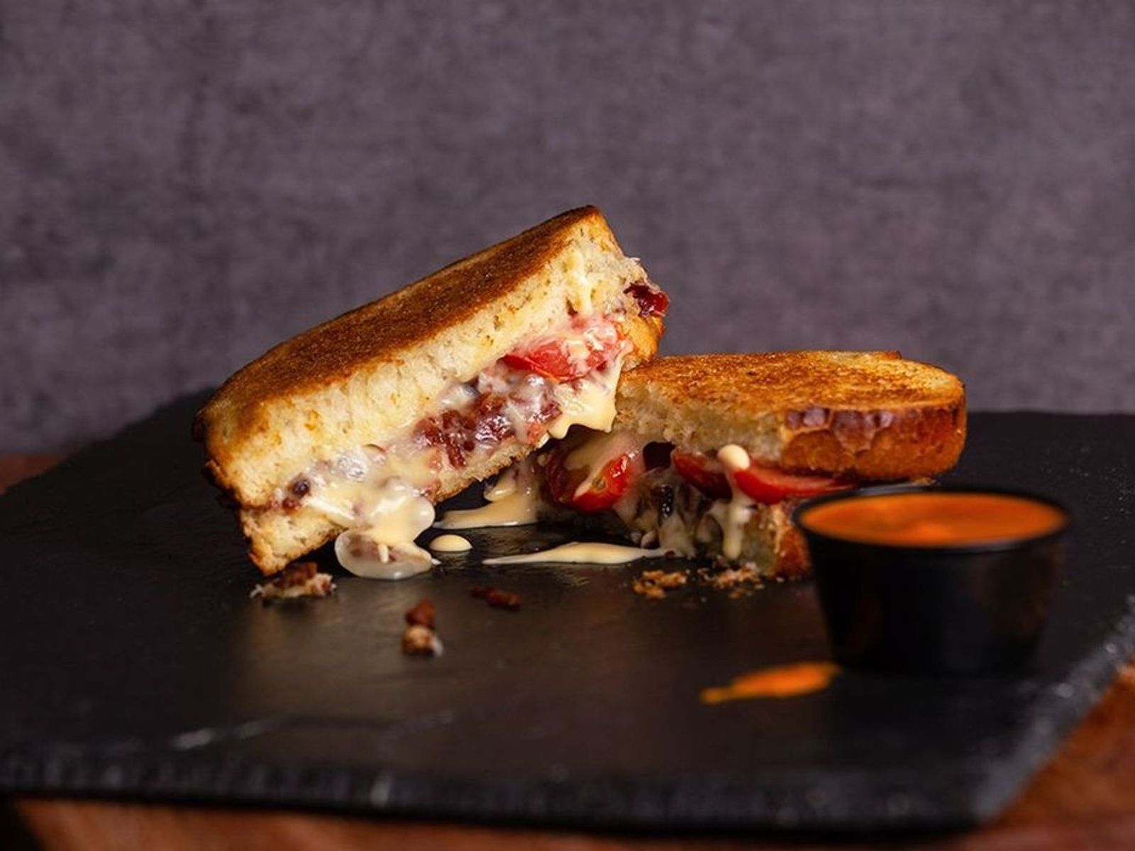 Order Bacon, Love, Tomato (BLT) Grilled Cheese food online from I Heart Mac & Cheese store, Deer Park on bringmethat.com