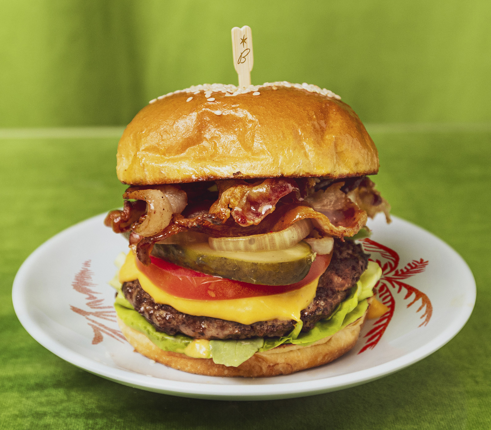 Order Bacon Burger food online from Beverly Hills Burger Bungalow store, Burlingame on bringmethat.com