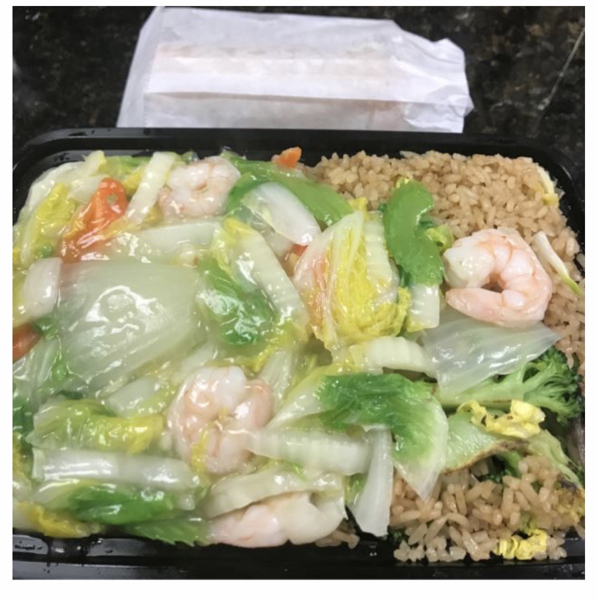 Order C1. Shrimp Chow Mein Combo 虾炒面 food online from China Star store, Blue Bell on bringmethat.com