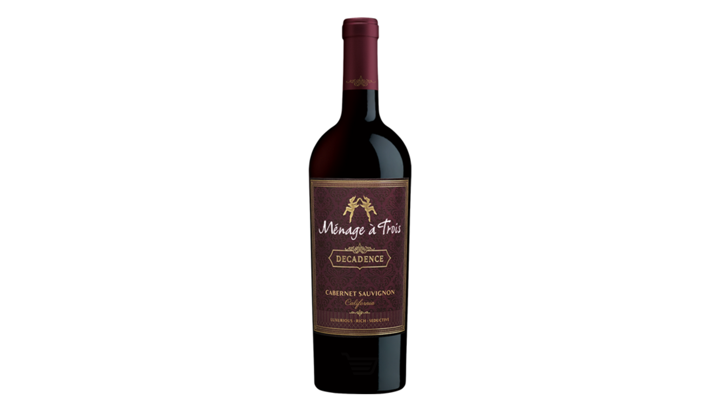 Order Menage a Trois Decadence Cabernet Sauvignon 750mL food online from Rancho Liquor store, Thousand Oaks on bringmethat.com