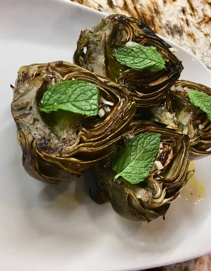 Order Grilled Artichokes food online from Pizzeria Monzu store, Las Vegas on bringmethat.com