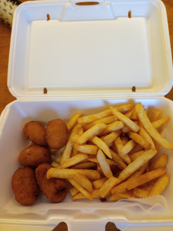 Order Kid's Mini Corn Dogs & Fries - Kids food online from Big D Pizza store, Clyde on bringmethat.com