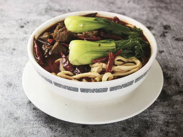 Order N2. Spicy Beef Noodle Soup 麻辣牛肉麵 food online from China North Dumpling store, San Francisco on bringmethat.com
