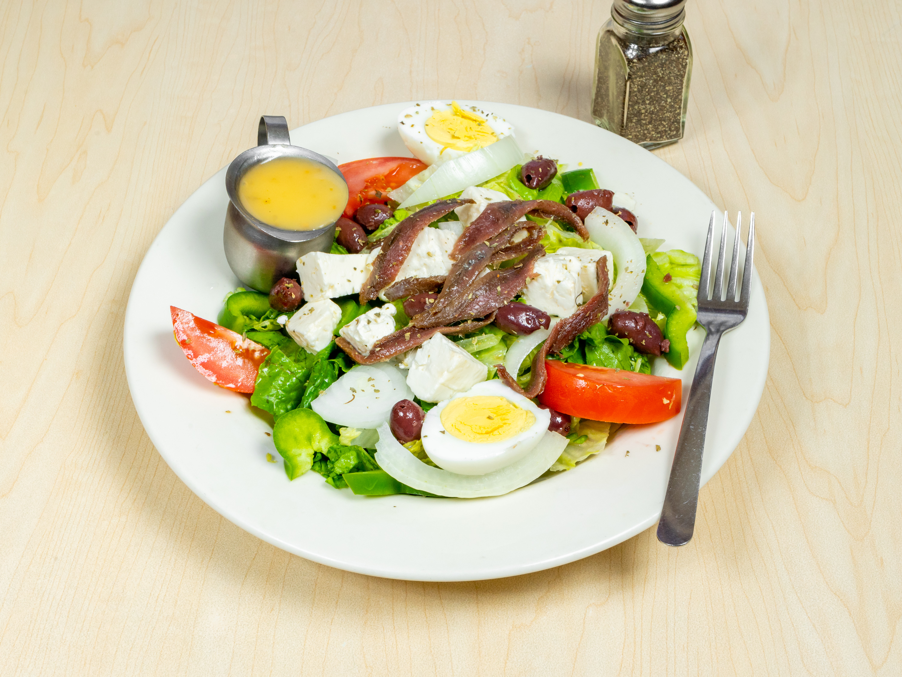 order online - Grecian Salad from Peaches & Pears Restaurant on bringmethat.com