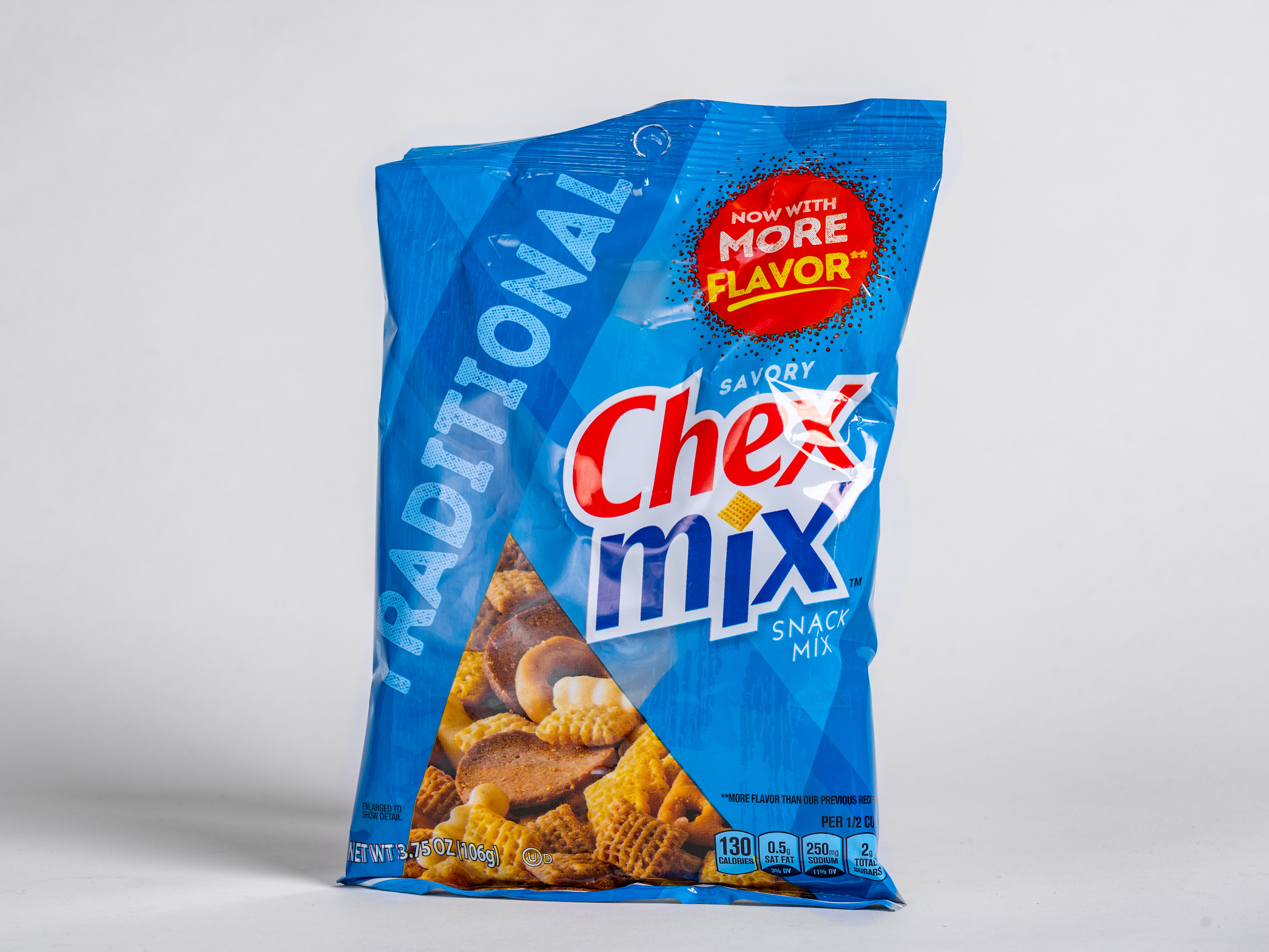 Order Chex Mix Traditional, 3.75 oz. food online from Kangaroo Food Mart store, Cathedral City on bringmethat.com