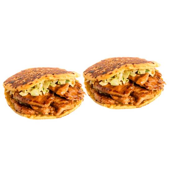 Order ~ Combo 2 BBQ Chicken Signature Arepas food online from Guasaca store, Durham on bringmethat.com