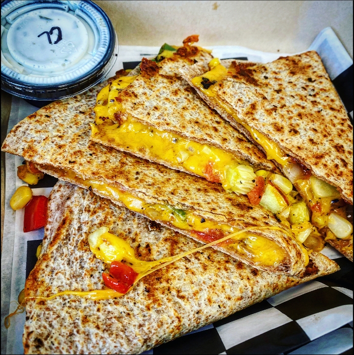 Order Veggie Quesadilla (meal prep-style) food online from Ready Set Prepd store, New Albany on bringmethat.com