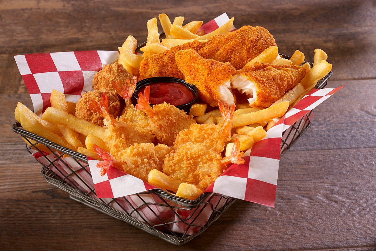 Order 2 Piece Catfish, Butterfly Shrimp & Fries food online from The Catfish Kitchen store, Jacksonville on bringmethat.com