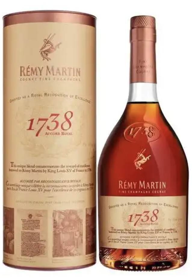 Order Remy Martin 1738 Accord Royal 750 ml. Bottle food online from G & G Liquors store, Lawndale on bringmethat.com