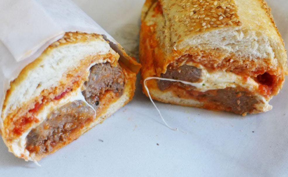 Order Meatball Parmigiana Sub - Sub food online from Lunetta pizza store, New York on bringmethat.com