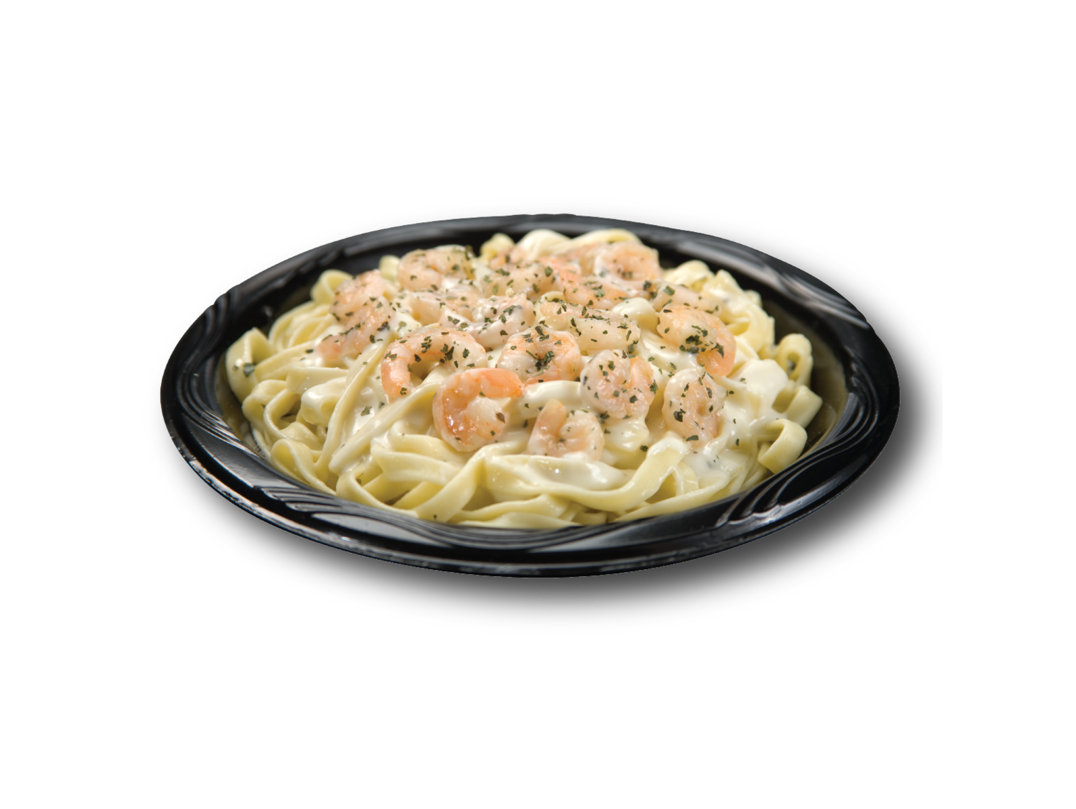 Order Fettuccine with Alfredo Sauce and Garlic Shrimp food online from Rocky Rococo store, Milwaukee on bringmethat.com