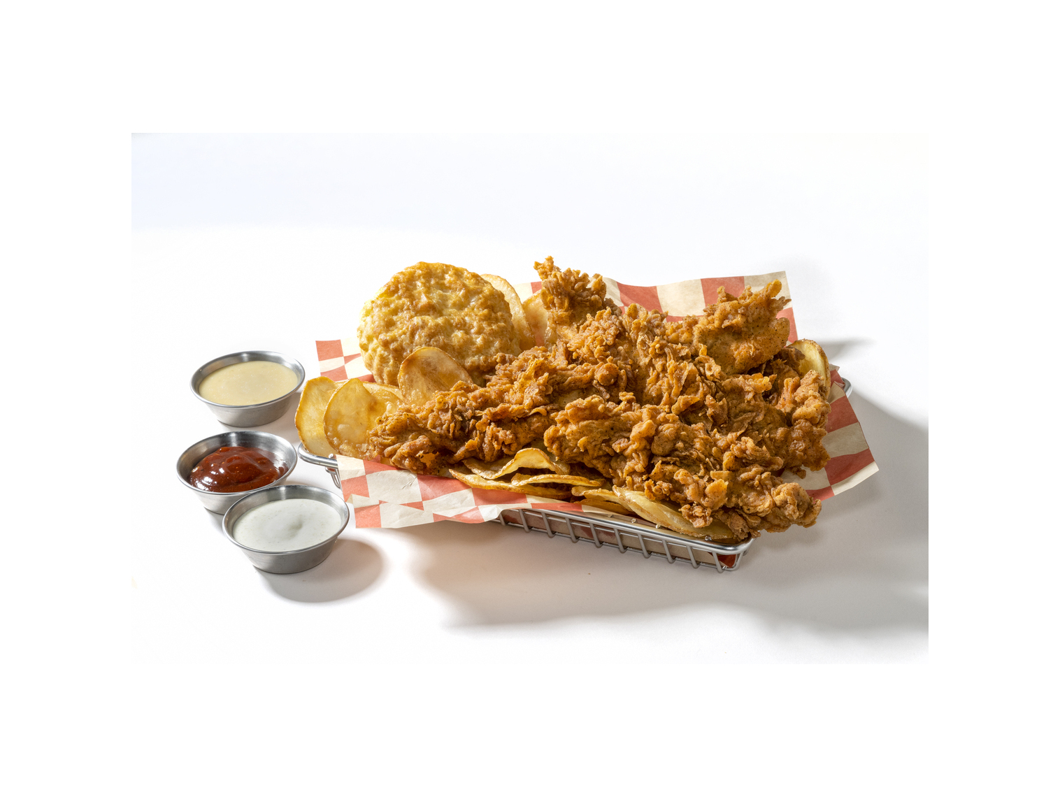 Order Crispin’s 6 Pc Chicken Strip Basket food online from Maple Street Biscuit Company store, Concord on bringmethat.com