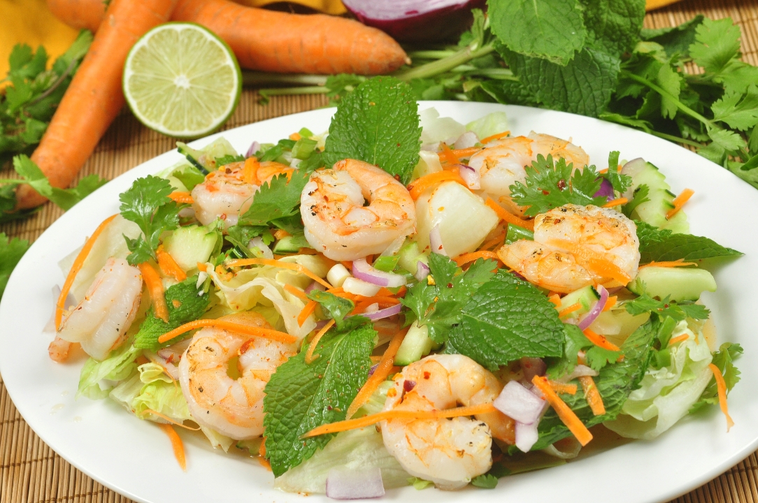 Order Spicy Prawn Salad food online from Pacific Thai store, Santa Cruz on bringmethat.com