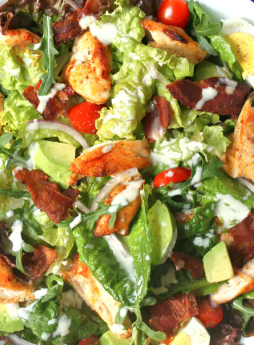 Order CHICKEN CLUB SALAD food online from Austin's Saloon store, Libertyville on bringmethat.com