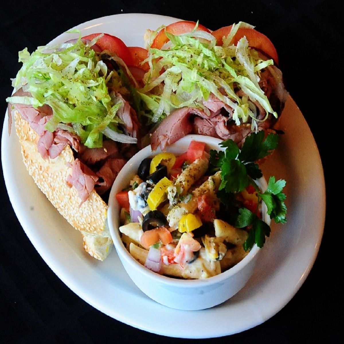Order 3. Piled High Roast Beef Sub Sandwich food online from Streets of New York #11  store, Phoenix on bringmethat.com