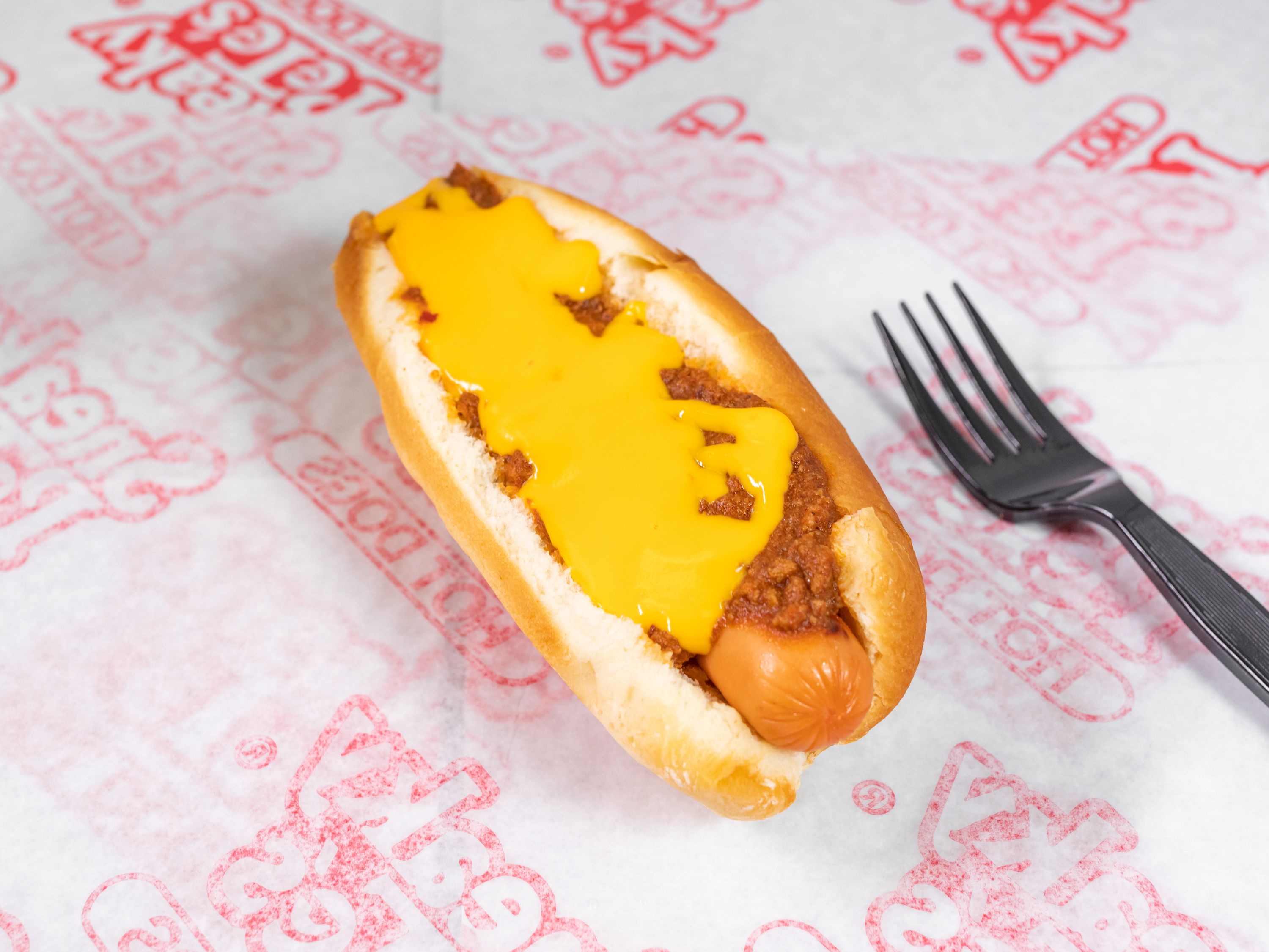 Order 5. Chili Cheese Dog food online from Sneaky Petes Hot Dogs store, Hoover on bringmethat.com