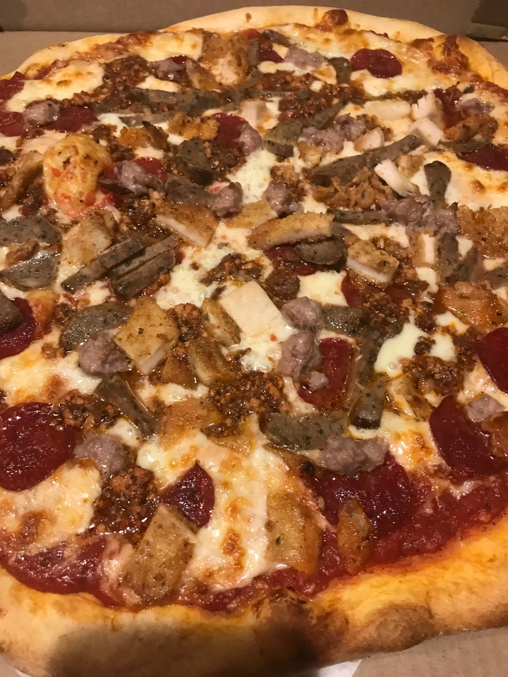 Order Meat Lovers Pizza food online from MonAlyssa Italian Restaurant and Pizzeria store, Point Pleasant Beach on bringmethat.com