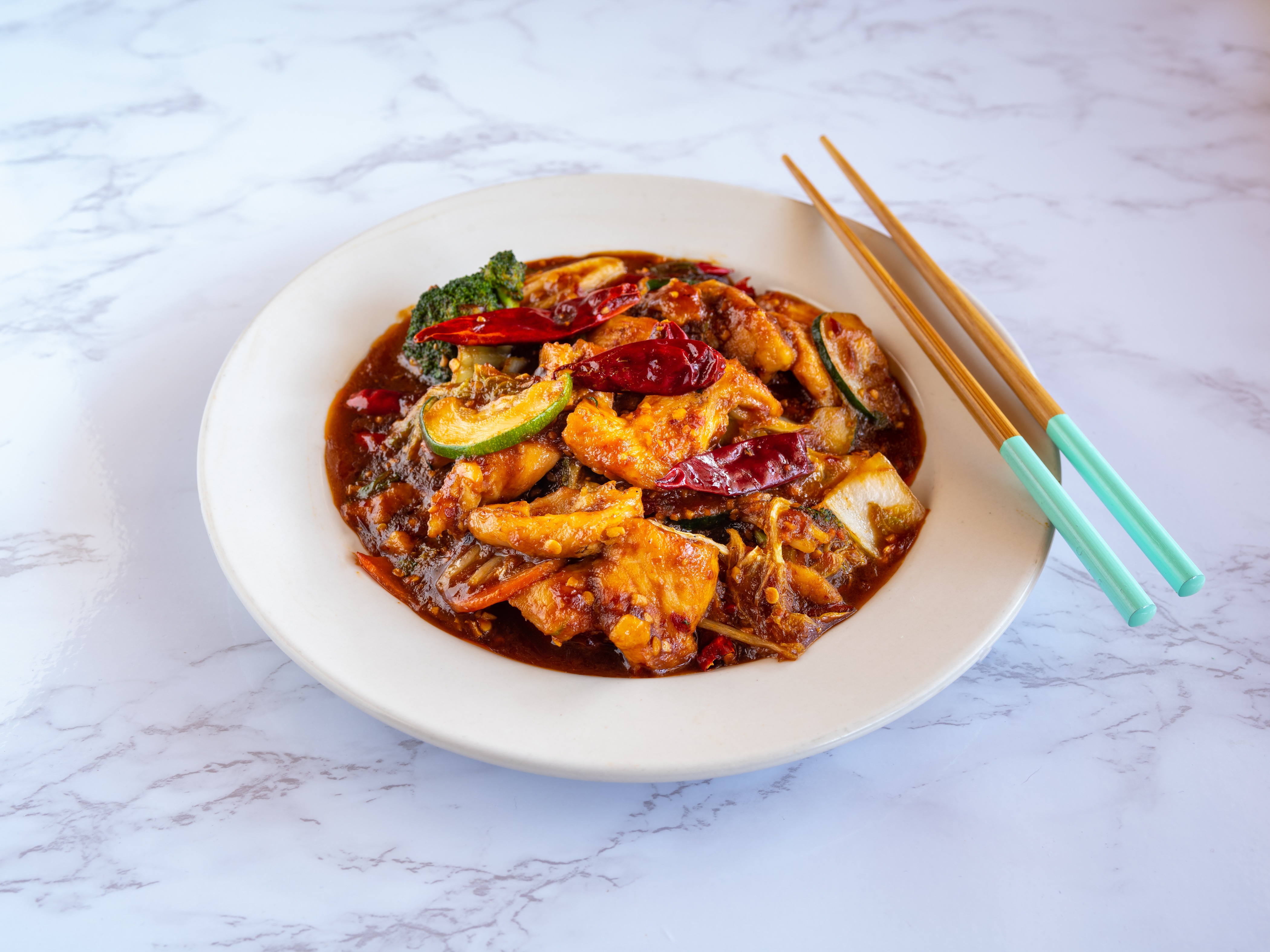Order Szechuan Chicken food online from Autumn Court Chinese Restaurant store, Phoenix on bringmethat.com
