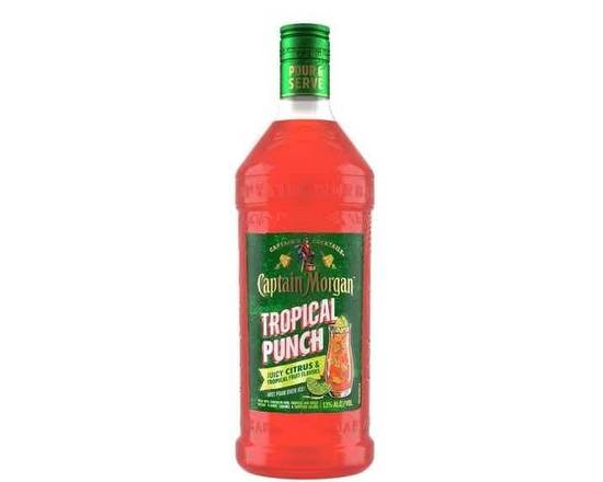 Order Captain Morgan, 1.75L Tropical Punch (13% ABV) food online from 50th Street Liquor, Beer & Wine store, Lubbock on bringmethat.com