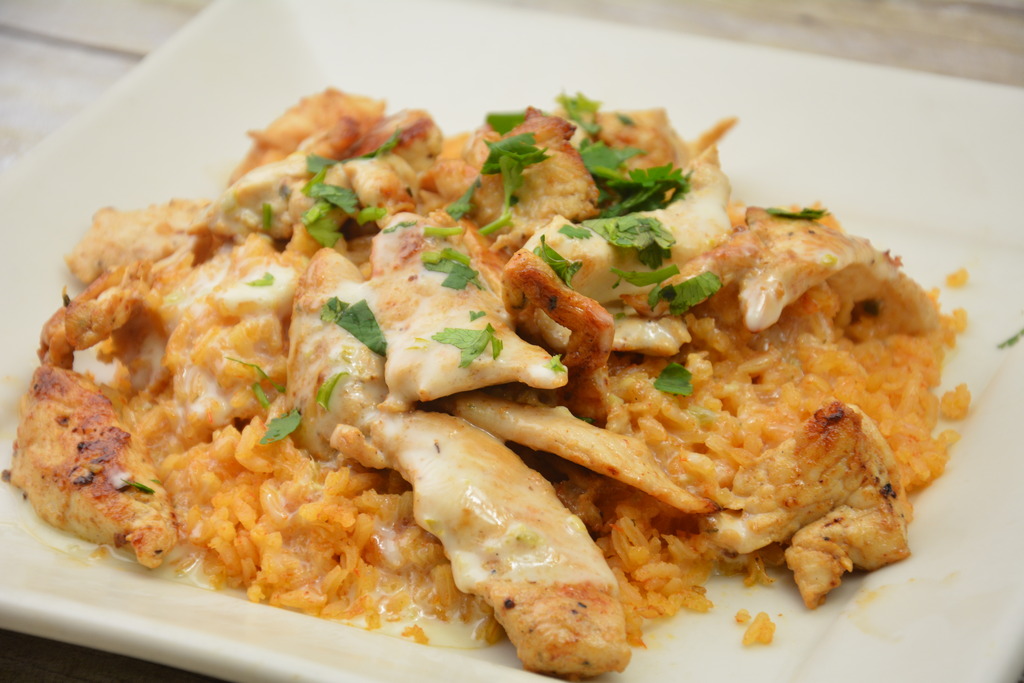 Order Grilled Chicken with Rice Dinner food online from El Tapatio store, Rocky Mount on bringmethat.com