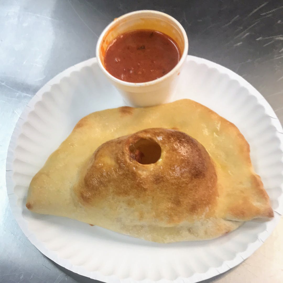 Order Veggie Calzone - Calzone food online from Pronta Pizzeria store, Indianapolis on bringmethat.com