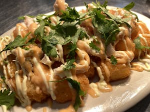 Order Chicken Sriracha Tots food online from Dai Trang Bistro store, West Chester on bringmethat.com
