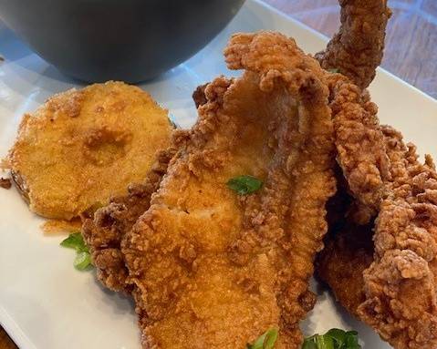 Order Fried Catfish & Grits food online from Milk & Honey store, Bowie on bringmethat.com