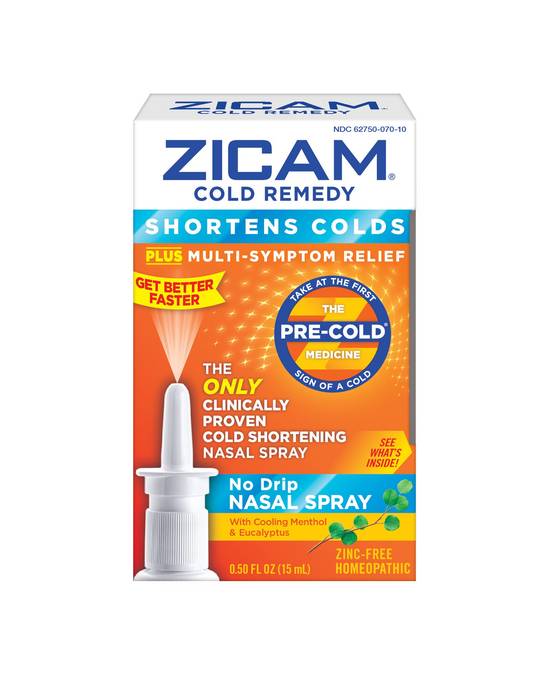 Order Zicam Adult Cold Remedy No-Drip Nasal Spray with Cooling Menthol & Eucalyptus (0.5 oz) food online from Rite Aid store, Midland on bringmethat.com