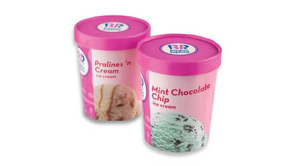 Order 2 Pre-Packed Quarts of Ice Cream food online from Baskin Robbins store, Reston on bringmethat.com