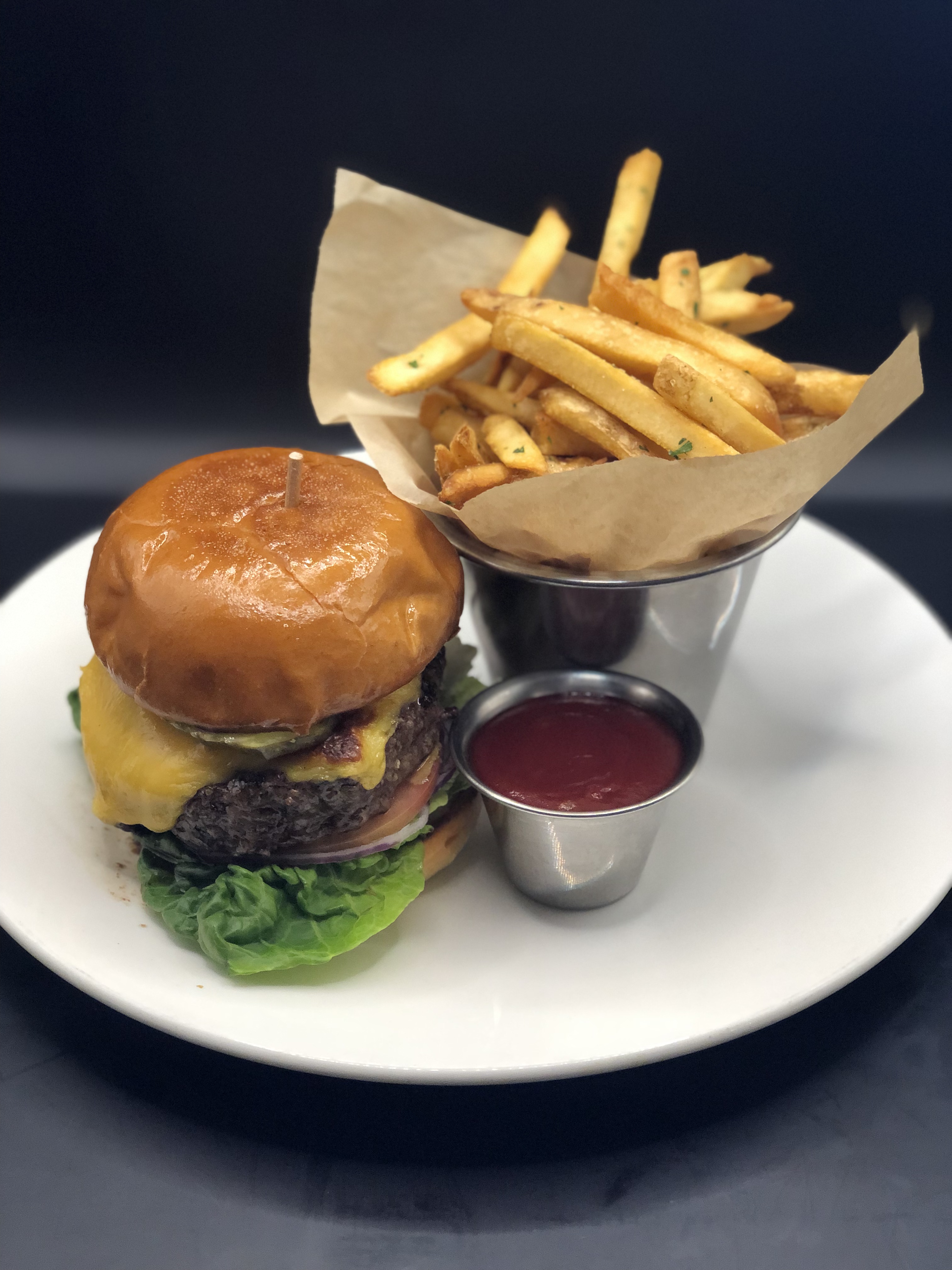 Order Great American Cheeseburger food online from TAPS Fish House & Brewery store, Corona on bringmethat.com