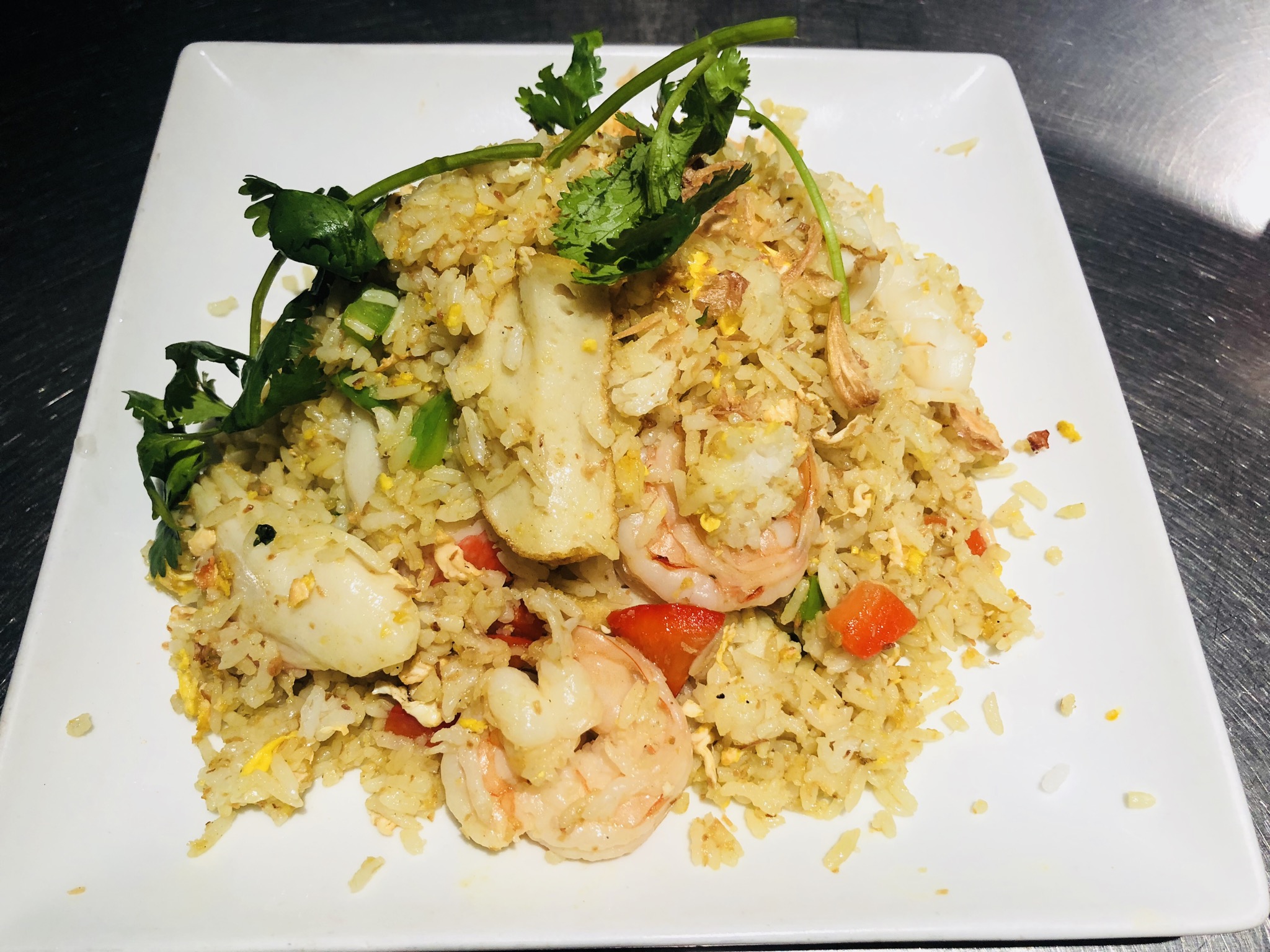 Order F6. Coconut Seafood Fried Rice food online from WK Restaurant store, New York on bringmethat.com