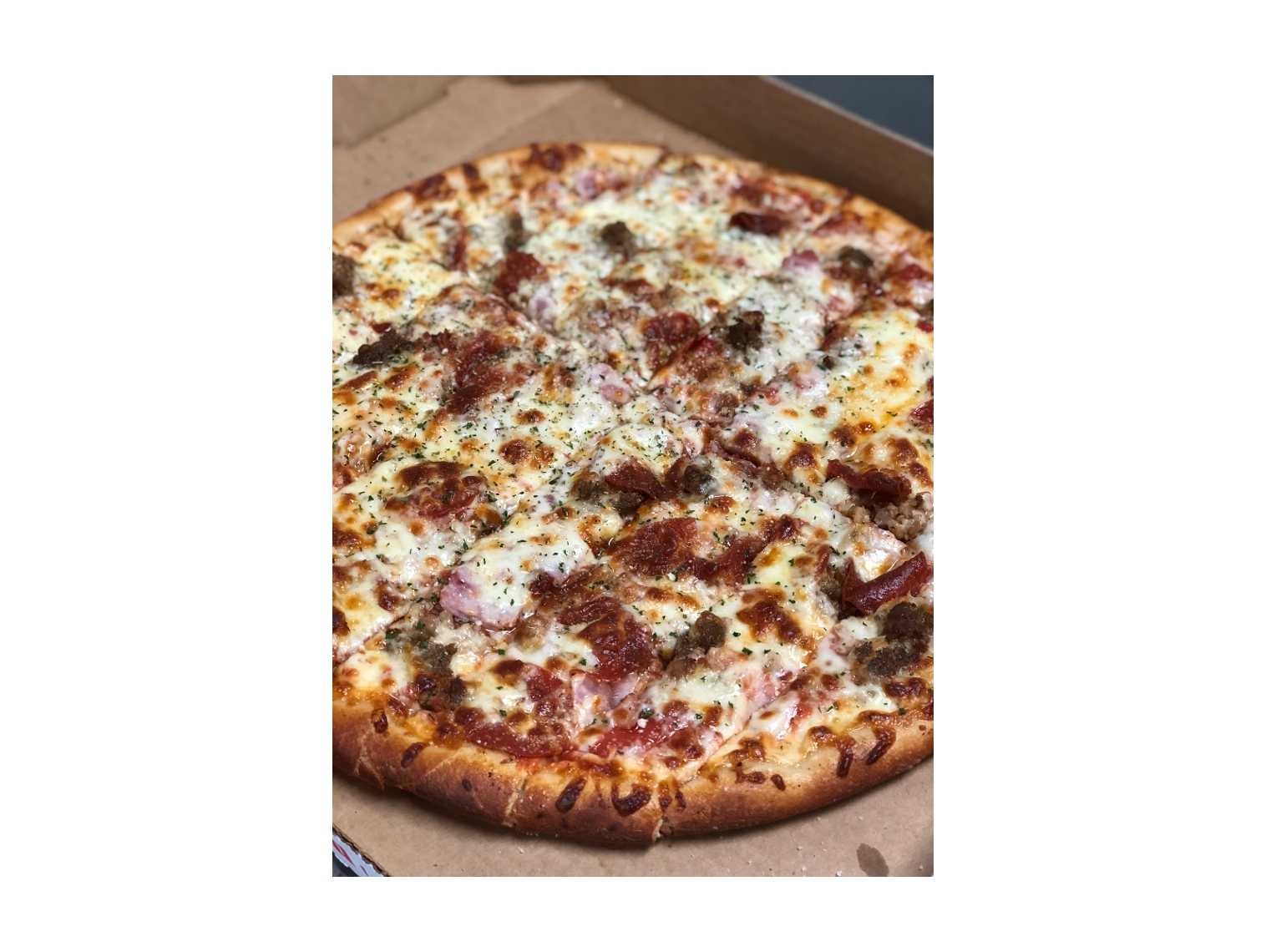 Order Meat Lovers Pizza food online from The Pizza Cutters store, Syracuse on bringmethat.com