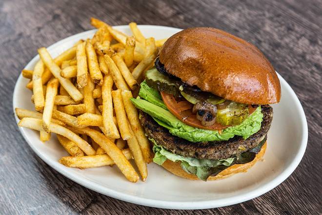Order House-Made Veggie Burger food online from Wood Ranch BBQ & Grill store, Camarillo on bringmethat.com