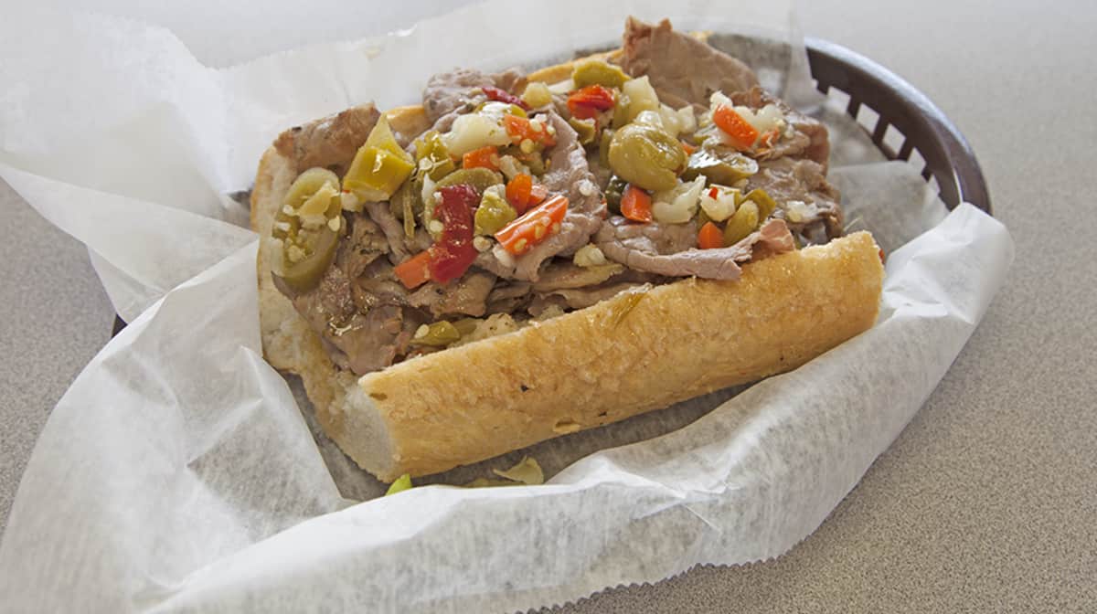 Order Italian Beef Sandwich food online from Bob-O-Rino's Subs store, Chicago on bringmethat.com