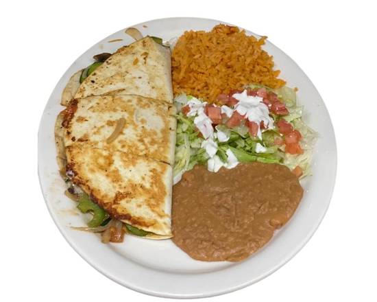 Order Vegetarian Quesadilla food online from El Bracero Bar & Grill store, San Antonio on bringmethat.com