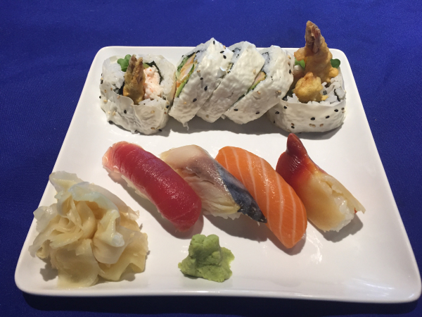 Order Sushi Variety (Lunch Only) food online from Hyuga Sushi store, San Marcos on bringmethat.com