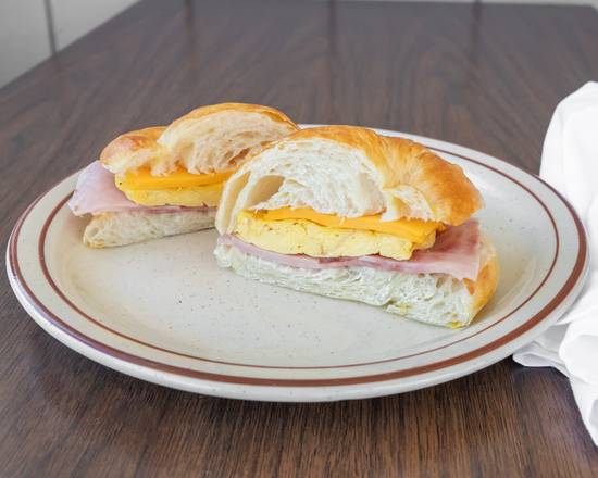Order Ham, Egg, and Cheese Breakfast Sandwich food online from Roger Deli store, Mountain View on bringmethat.com