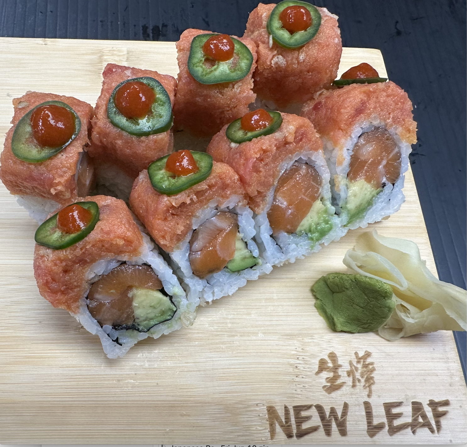 Order Cancun Roll food online from New Leaf Chinese & Japanese Cuisine store, Philadelphia on bringmethat.com