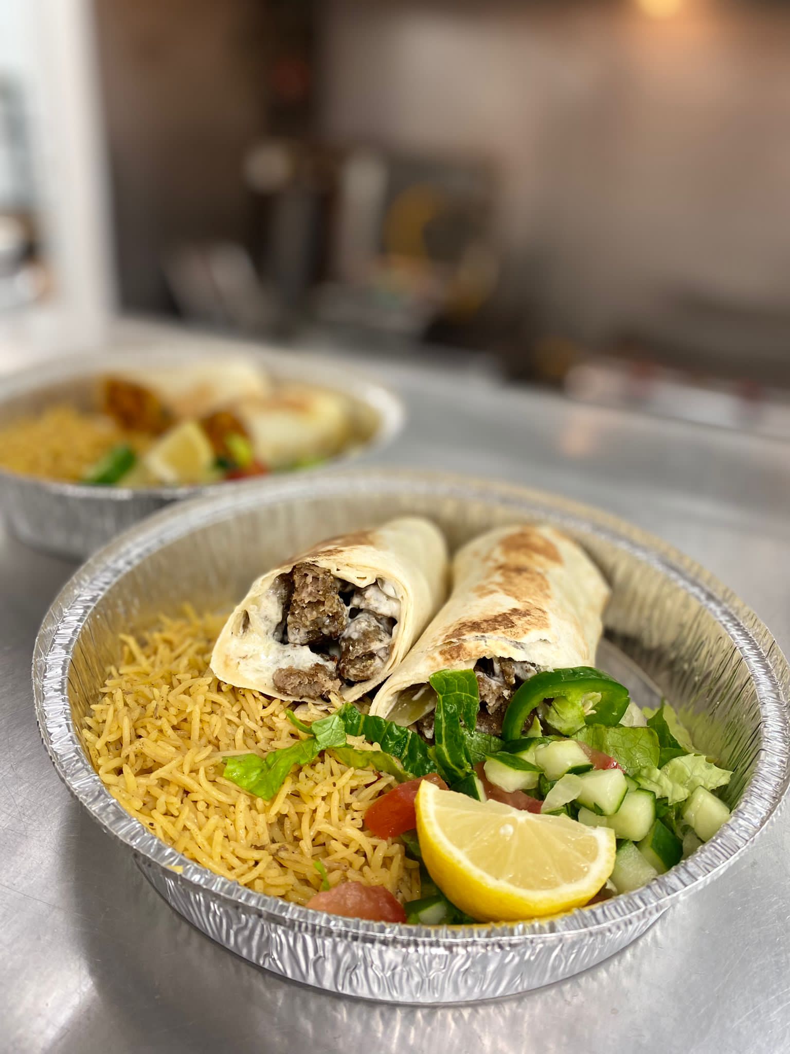 Order Lamb shawarma Wrap  food online from The Gyro Guys store, Webster on bringmethat.com