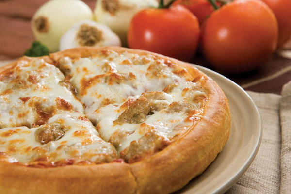 Order 1 Topping Pizza food online from Godfather Pizza Express store, Crawfordsville on bringmethat.com