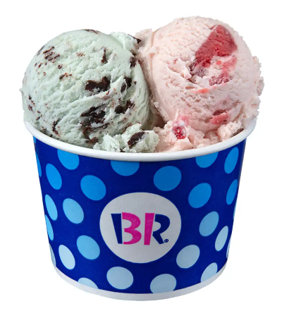 Order 4 oz. Double Scoop of Ice Cream food online from Baskin Robbins store, San Diego on bringmethat.com