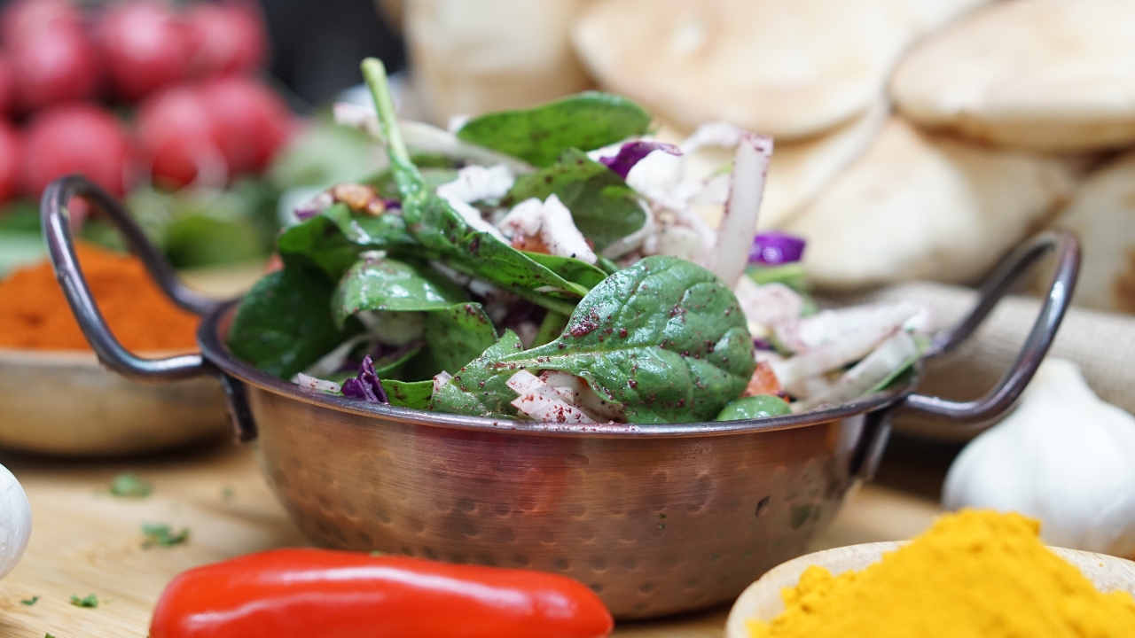 Order Spinach Salad food online from Al-Ameer Restaurant West store, Dearborn Heights on bringmethat.com