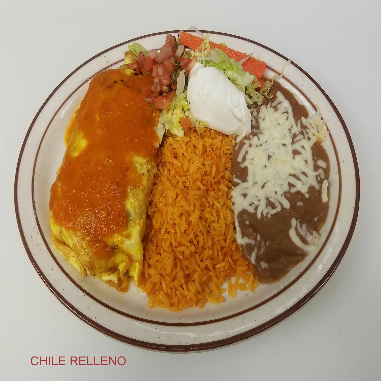 Order Chile Relleno food online from Jacky's Restaurant store, Sioux Falls on bringmethat.com