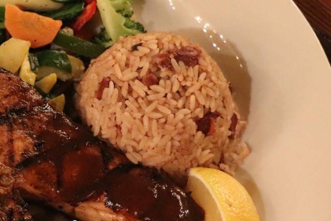 Order Rice and Peas food online from The Simpson Restaurant & Bar store, Brooklyn on bringmethat.com