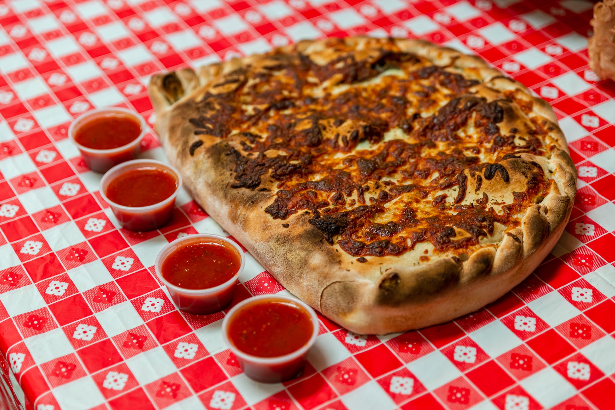 Order Sausage Calzone - Calzones food online from Italian Villa Pizza of Chicago store, Orland Park on bringmethat.com