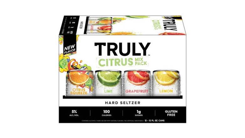 Order Truly Hard Seltzer Citrus Mix Pack - 12 Count food online from Waldi Discount Liquor store, Ansonia on bringmethat.com