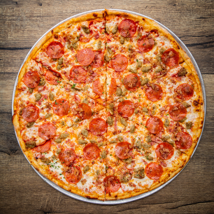 Order 18" Meat Lovers Pizza food online from Crave Pizza store, Anaheim on bringmethat.com