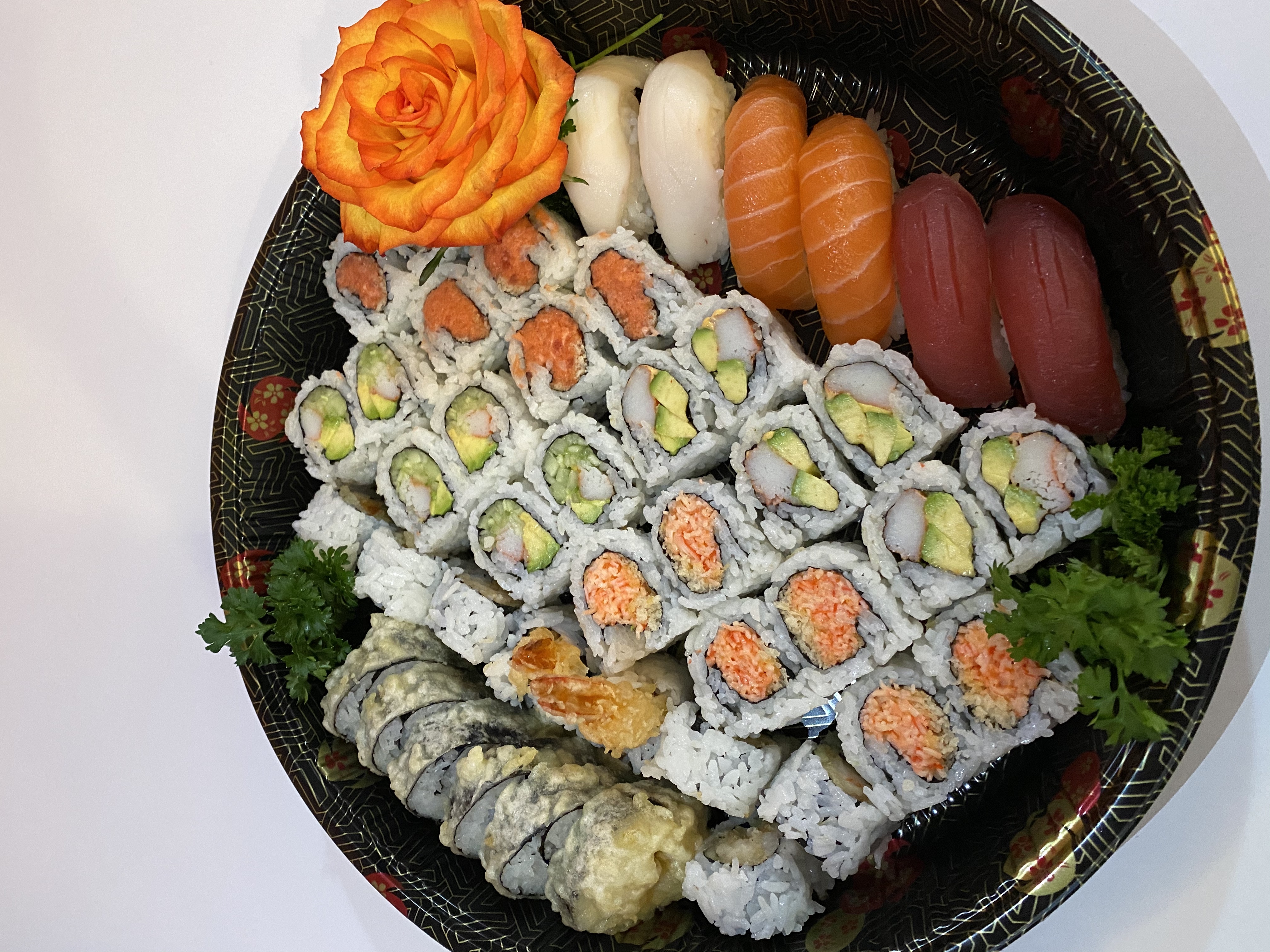 Order Party Tray Rolls & Sushi #6 food online from Kyoto Japanese Restaurant store, Cincinnati on bringmethat.com