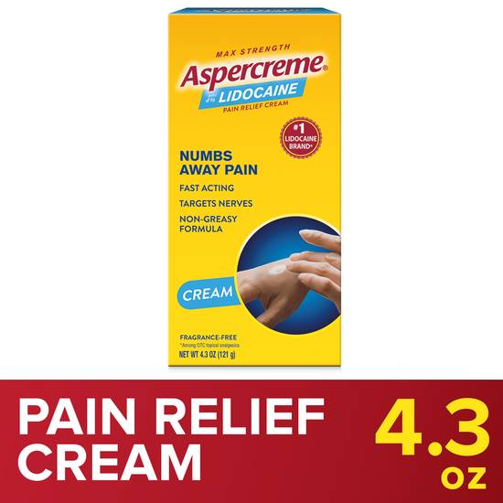 Order Aspercreme Pain Relieving Creme with Lidocaine (4.7 oz) food online from Rite Aid store, BUTLER on bringmethat.com